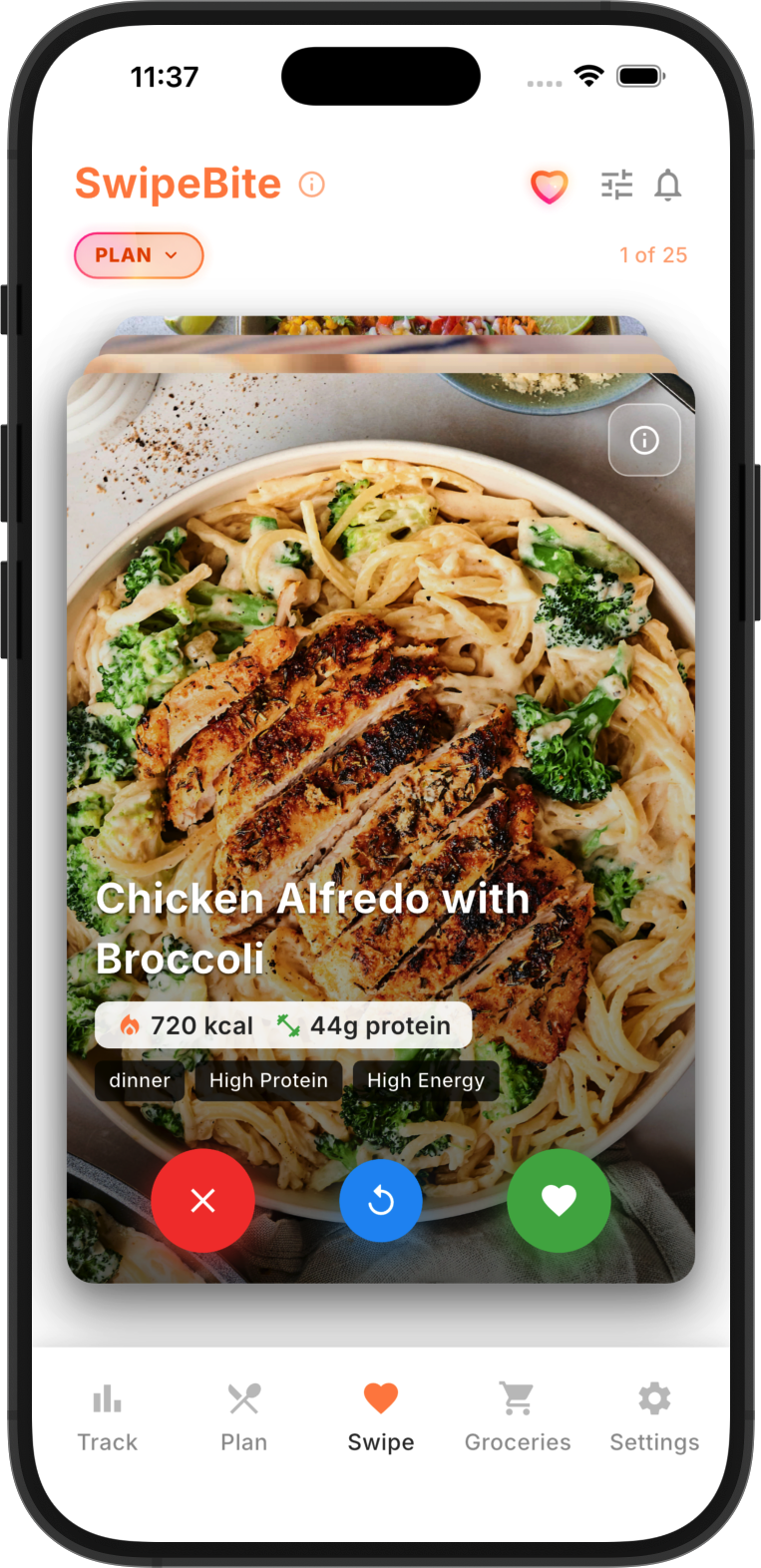 SwipeBite | AI Meal Planning App – Download Today
